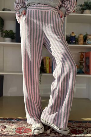 Shoreditch Stripe Lounge Flare Trouser Sweetpea & Grey 